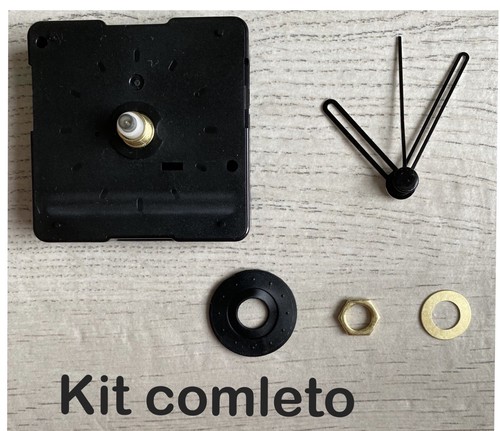 MECCANISMO PER OROLOGIO QUARZO PARETE LANCETTE CORTE METALLO GAMBO CORTO  CONTINU | eBay
