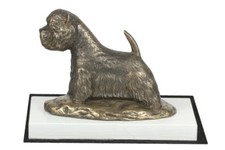 Westie - figurine with a dog on a white wooden base Art Dog USA