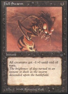 4x Hell Swarm Light Play, English Legends MTG Magic