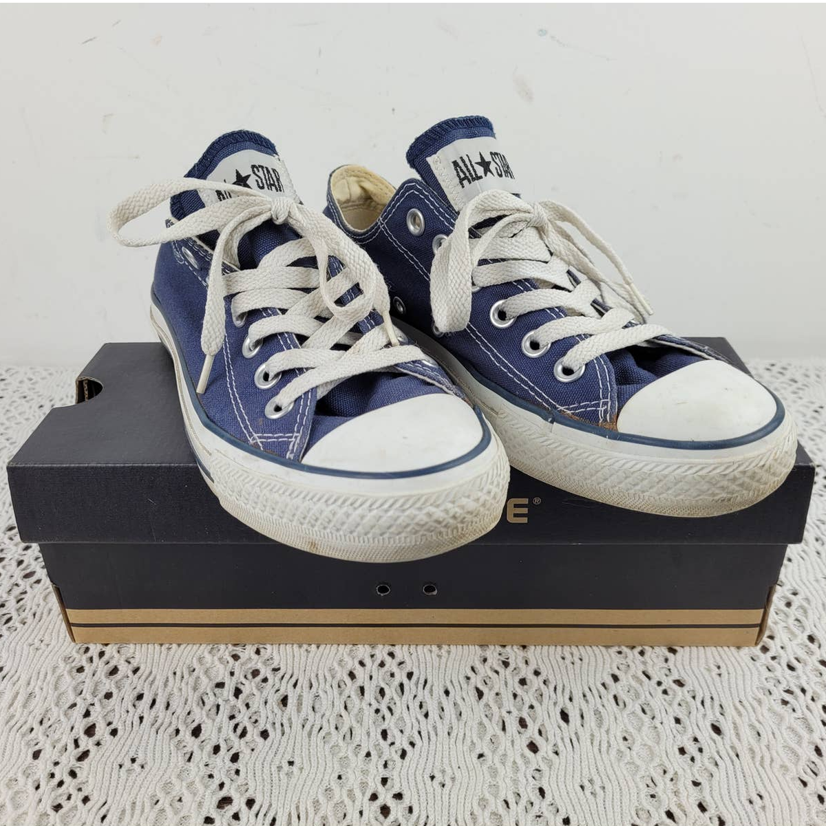 Converse Navy Blue All Star Oxford Low Tops Men's 5 Women's 7