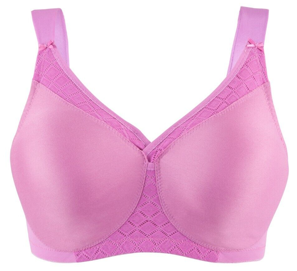 Glamorise SOFT SHOULDERS TShirt Bra 40F (PaddedStraps) Wicks WIRELESS