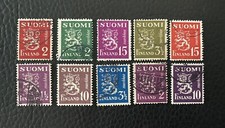 Lot de 10 timbres de Finlande années diverses - Timbres Anciens J7