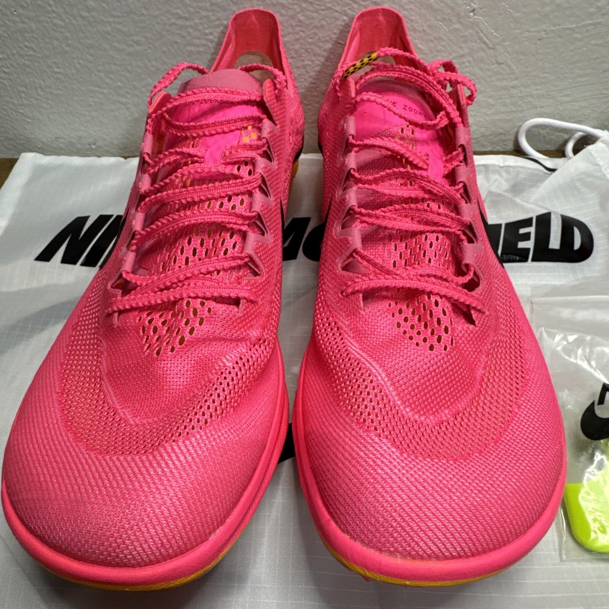 Nike ZoomX Dragonfly Hyper Pink Orange Track Shoes CV0400-600 Men Sizes NEW Nike Nike ZoomX Dragonfly Track & Field Distance Spikes  main image 2