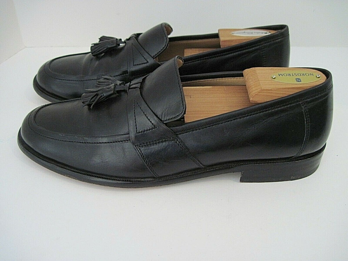 Johnston & Murphy Black Leather Tassel Loafers Shoes Mens  display picture 2