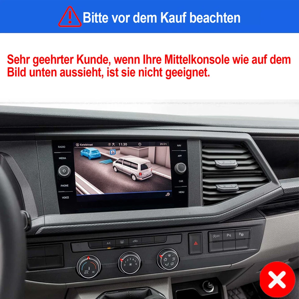 Für VW T6 Transporter Multivan 4+64GB Android 14 CarPlay Autoradio GPS Navi DAB+ - Bild 2 von 4