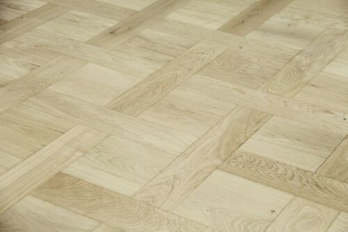 15mm Unfinished Oak Basketweave Parquet Engineered Flooring Sample BW1505 - Picture 3 of 4