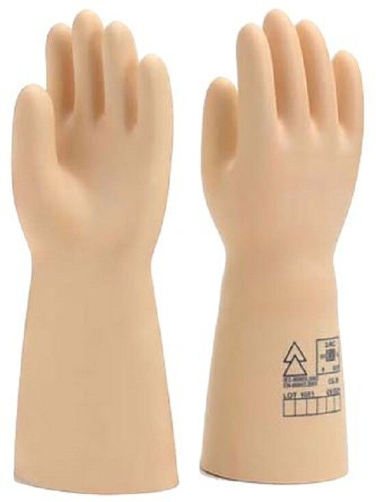 Sibille GLE3600 LATEX ELECTRICAL SAFETY GLOVES 1Pair Beige Size 7, 8