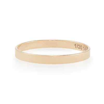 14k Gold Minimalist Stacking Wedding Band/Ring. 2.3mm Wide Band. SZ: 5,6,7, 8, 9