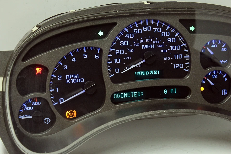 03 04 Silverado Yukon Denali painel de instrumentos com atualização de LED AZUL US$ 50 DE VOLTA - Imagem 4 de 4