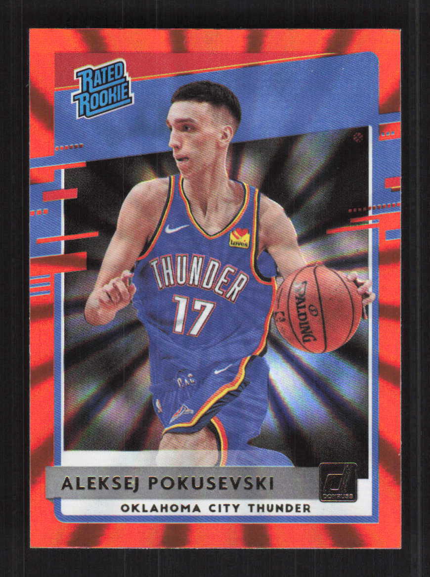 Aleksej Pokusevski 2020-21 Donruss Holo Orange Laser Oklahoma City Thunder #209