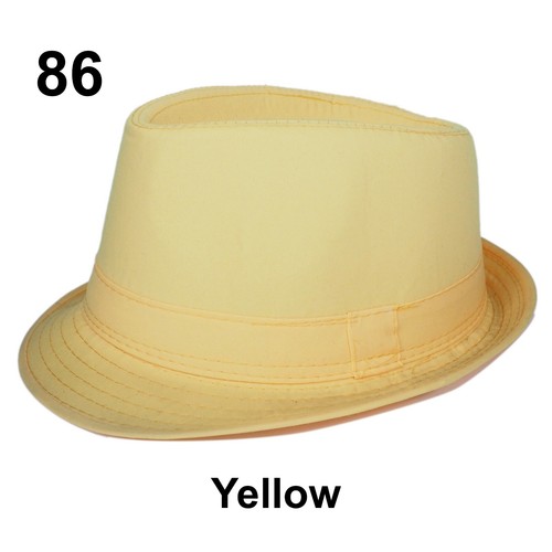 Hombres Mujeres Fedora Sombrero Trilby Estilo Cubano Hacia arriba Alama Corta Gorra Sombrero Panamá - Imagen 90 de 91