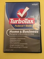 2008 Intuit TurboTax Home & Business Federal & State  Windows & MAC