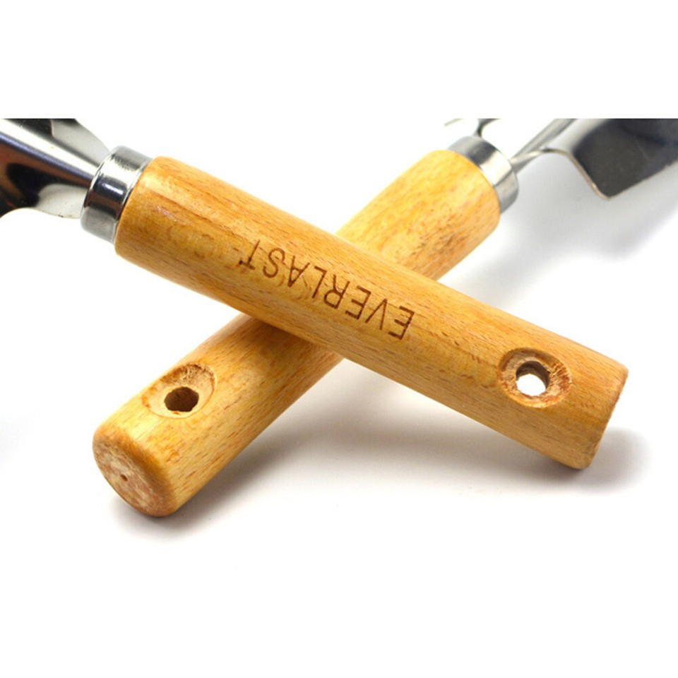 2 Pcs Bamboo Wooden Weeding Tool Planting Tools Garden Spade eBay