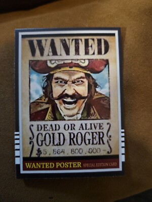 One Piece Live Action Custom Card- Gold Roger Wanted Poster