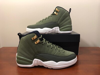 white and green jordan 12