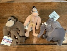 Disney Bean Bag Plush - SET OF 3 George of the Jungle APE, SHEP, GEORGE NWT