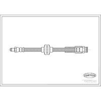 Corteco Bremsschlauch Hinten FüR Peugeot Boxer Bus Pritsche/Fahrgestell 19035282