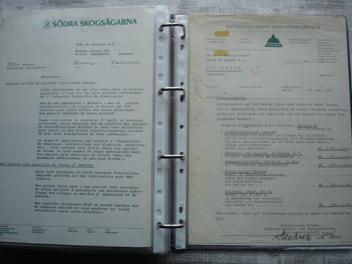 Papierfabricatie lot briefhoofden/facturen Europese papierfabrieken/Papeteries - Afbeelding 21 van 24