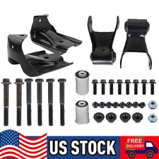 Rearward Leaf Spring Shackle & Bracket Hanger Set For 1988-1997 Chevy GMC K2500