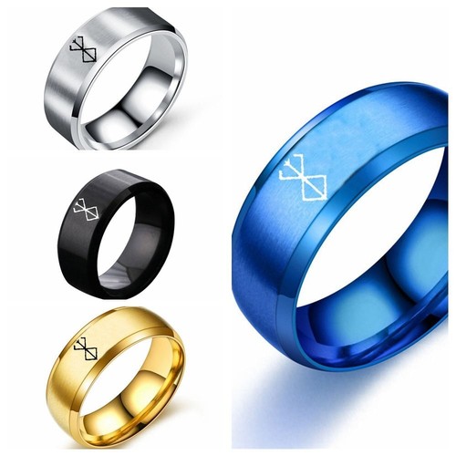 Laser Anime Ring Commemorative Rings Simple Anime Peripheral Boys ...