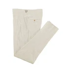 1350$ ISAIA "Casalnuovo" Ivory Dress Pant Corduroy Cotton Wool 34 US / 50 EU