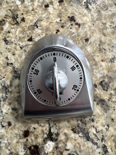 Vintage 1970's Swedish Chrome Bengt Ek Design Kitchen Timer- Made in Sweden