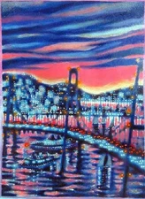 James Talmadge Sunset Cruise Hand Pulled Serigraph