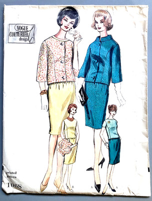 1961 VOGUE COUTURIER DESIGN  #1068 UN-CUT/COMPLETE  SZ. 14