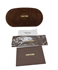 TOM Ford Authenticated Brown Velvet Glasses Case with Cleaning Cloth New Inserts