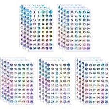 Round Number Stickers 1 300 Waterproof Vinyl Labels 20 Sheets