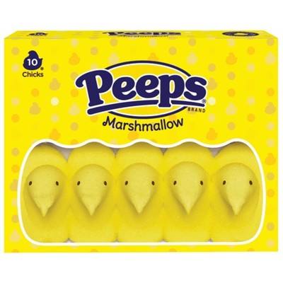 Peeps Marshmallow Yellow Chicks 10 Pack 85g | USA Amerika Import
