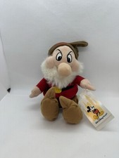 7 Dwarfs Grumpy Plush Walt Disney World Snow White DWARF 7  Bean Bag Vintage New