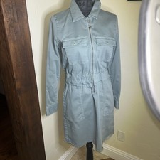 J Crew Long Sleeve Zip Front Chino Dress Size 6