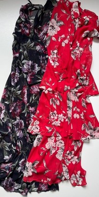 Kate and Lily, Kleid, Maxikleid, Größe XS/S, Mehrfarbig, Blumenmuster, 2 Stück 