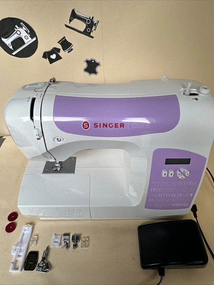 Singer C5205-PR Computer Nähmaschine Stretch Mit Zubehör in der Farbe ,,purple“ - Bild 3 von 4