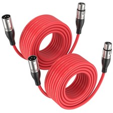2 Pack XLR Cable 25 Ft Premium Microphone Patch Speaker 3-Pin Male To Female