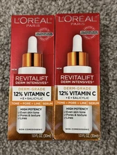 “Lot Of 2” L’Oreal Revitalift Derm Intensives 12% Vitamin C+E+Salicylic Serum
