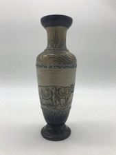Doulton Lambeth, Vase, Cattle, Hannah Barlow