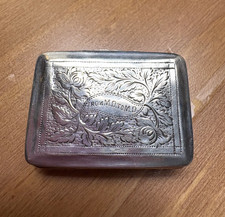 Antique 1824 Thomas Newbold Sterling Silver Vinaigrette Birmingham Floral