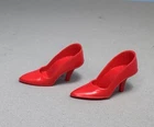 Vintage BARBIE Doll RED Closed Toe Heels Shoes CT 1960's Mattel 🍎 Japan