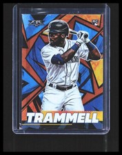 2021 Taylor Trammell Rookie Card - Topps Fire /299 #103 Blue & Orange Foil . rookie card picture