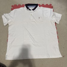 Tommy Hilfiger Men's Regular Fit Wicking Short Sleeve Polo - white