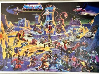 Masters of the Universe He Man Skeletor Folded Paper Poster Unframed