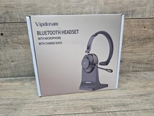 Wireless Bluetooth Headset with Mic Noise Cancelling 45H Worktime for PC Phone.