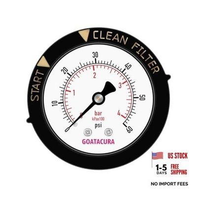 #ad #ad 0 60psi bar Start and Clean Filter Pressure Plastic Case 0 60psi Back Mount $14.59