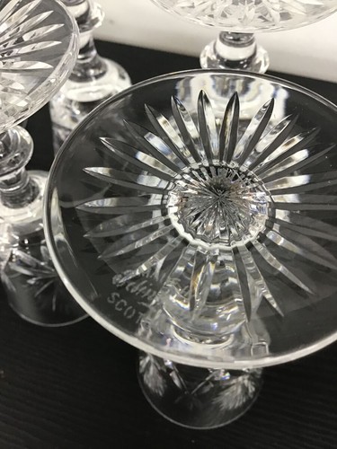 VINTAGE Edinburgh Crystal - Star of Edinburgh Port Glasses x 6 - Picture 4 of 5