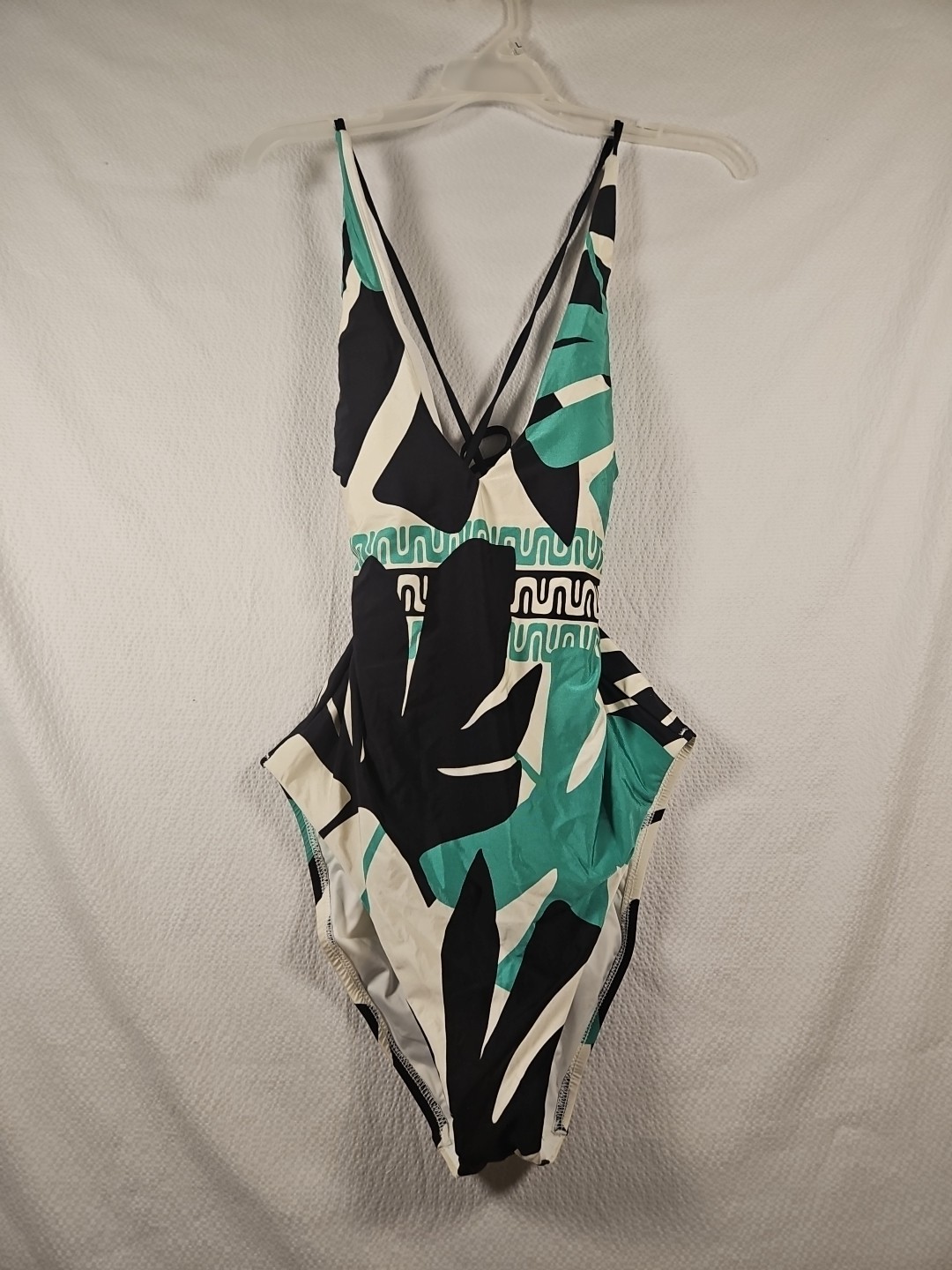 Sunshine 79 Monstera Plunge One-piece Swimsuit, Green, Size US 12