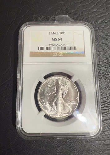 1944-S  Silver Walking Liberty half dollar Certified by NGC  MS-64