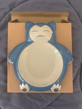 NEW !! Pokemon Cafe SNORLAX Ceramic Plate Pok...