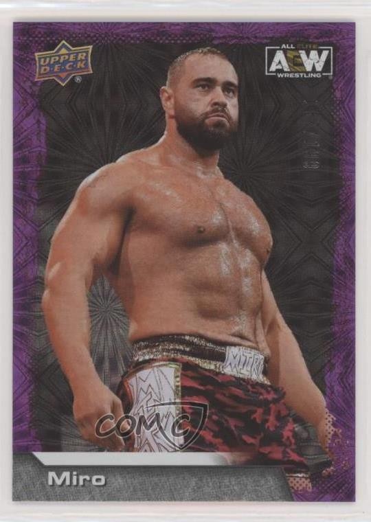 2022 Upper Deck AEW All Elite Wrestling Purple Pyro /199 Miro #45 0ss1